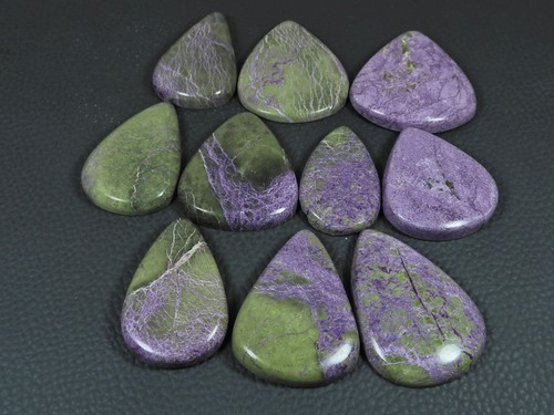 370pcs natural stichtite pear - natural,